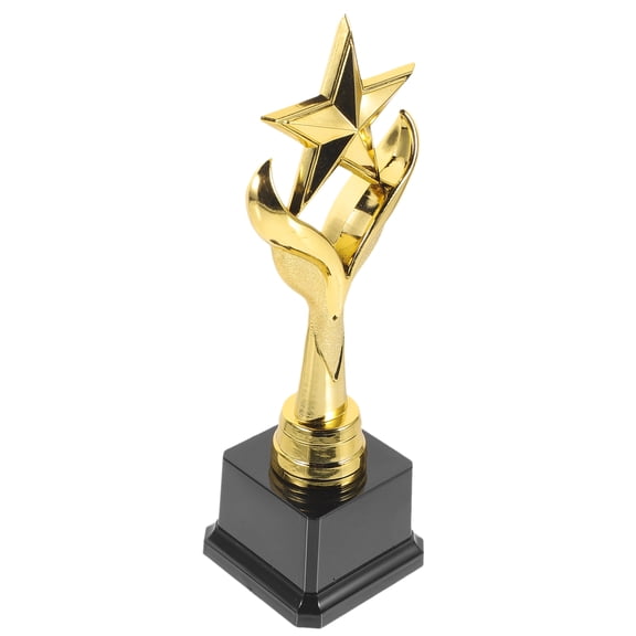 Toyvian Small Golden Trophy for Game Awards Plastic Award with Compact Lightweight Design