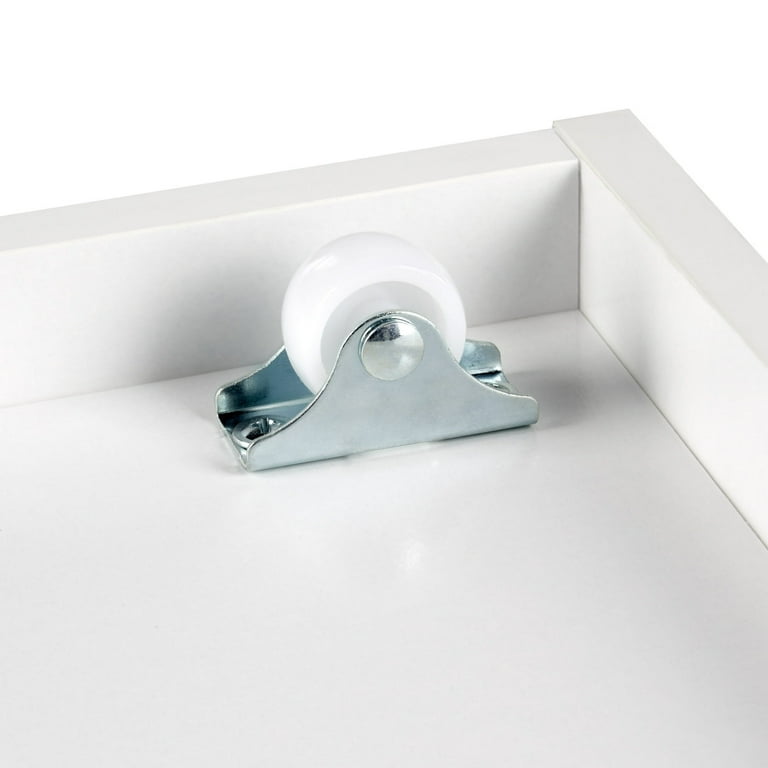 Your Zone Kids Toy Storage Cabinet with Three Rolling Bins, White Finish