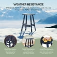 thumbnail image 4 of WestinTrends Malibu HDPE Outdoor Patio 29" Bar Stool Saddle Seat, Navy Blue, 4 of 15