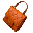 thumbnail image 4 of Bolso de mano Ticfox Correa de cadena PU Naranja Tamaño libre, 4 of 12
