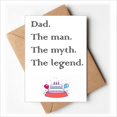 thumbnail image 1 of Myth Legend Dad Festival Quote Happy Birthday Greeting Cards Envelopes Blank, 1 of 3