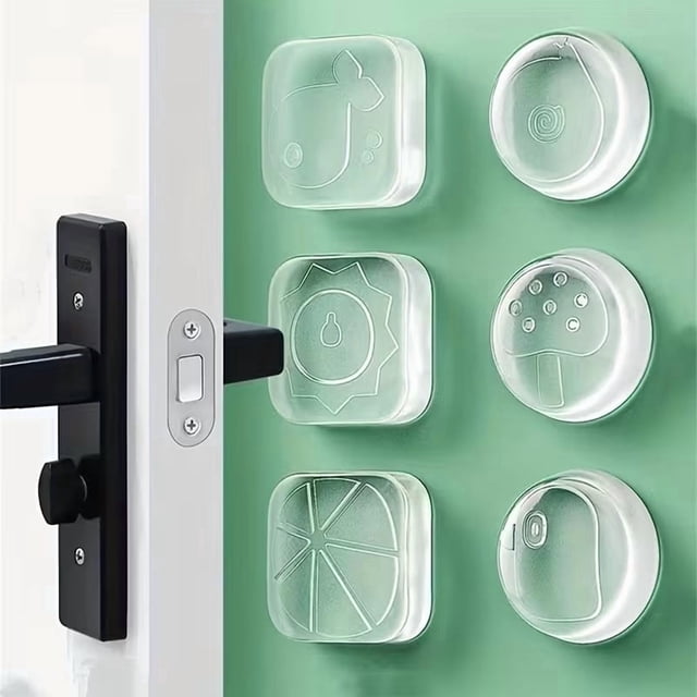 6 almohadillas de silicona transparente for puerta Topes de puerta engrosados para protección de parachoques