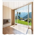 thumbnail image 3 of Ambesonne Home Shower Curtain, Room Scenic View, 69"Wx75"L, Pale Brown Green White, 3 of 3
