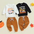 thumbnail image 6 of Hotiary Toddler Baby Boy Halloween Outfits Spooky Pumpkin Ghost Bat Long Sleeve Sweatshirt Pullover Tops Pants 2Pcs Set Infant Fall Winter Clothes for 0M-3T, 6 of 6