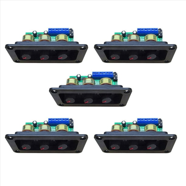 5X Placa Amplificadora de Potencia Digital Amplificador EstéReo NS4110B Amplificador de Sonido 2X20W HIFI Amplificador Tono de Graves Agudos, con Panel