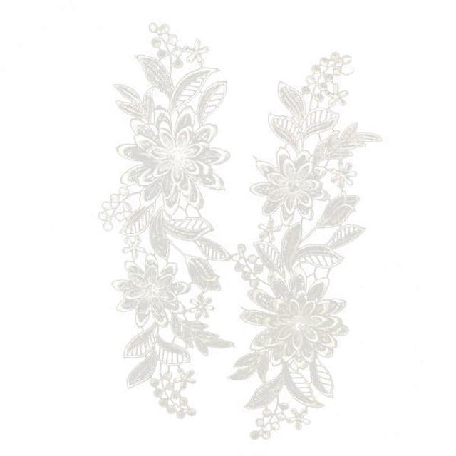 Delicado conjunto de apliques de encaje floral para coser y hacer manualidades 5 piezas
