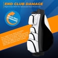 thumbnail image 2 of Sturdum 14-Way Golf Cart Bag with Molded Lock Top, Full-Length Dividers & Quiet Anti-Rattle Club Organizer, Ergonomic Padded Strap & Rain Hood, 2 of 7