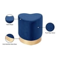 thumbnail image 3 of Meridian Furniture Heart Contemporary Velvet Ottoman/Stool in Navy, 3 of 4