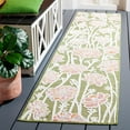 thumbnail image 2 of SAFAVIEH Cabana Iskra Floral Indoor/Outdoor Runner Rug, Green/Pink, 2' x 5', 2 of 11