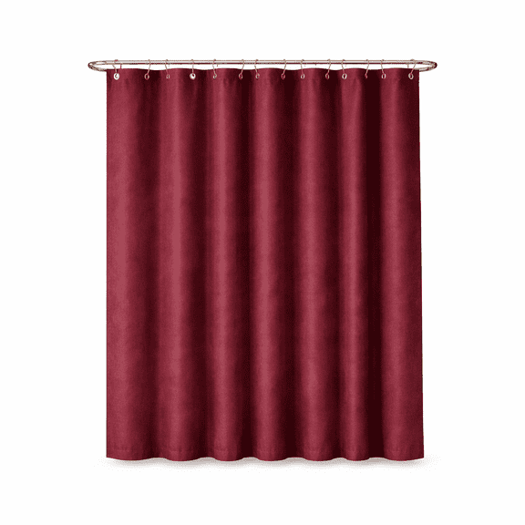 Heavyweight Burgundy Vinyl Shower Curtain Liner 70 x 72 Waterproof with 12 Metal Grommets Reinforced Top