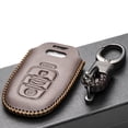 thumbnail image 4 of Vitodeco Leather Smart Key Fob Case Cover Protector Compatible with Audi A3, A4, A5, A6, A7, S5, S7, Q5, RS - 4-Button, Brown, 4 of 5