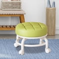 thumbnail image 6 of kowaku 360 degree Rotating Low Roller Seat Stool Lazy Housework Stool Round Kids Sturdy Lightweight Heavy Duty Pulley Low Stool for Salons Green, 6 of 9
