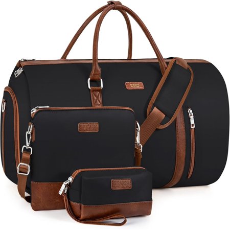 Convertible Garment Duffel Bags for Travel - Carry On Garment Bags With Toiletry Bag Large Weekender Bags for Women Men 2 in 1 Hanging Suitcase Suit Travel Duffel Overnight Bags 4 count Set