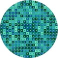 thumbnail image 1 of Ahgly Company Indoor Round Patterned SpringGreen Area Rugs, 5' Round, 1 of 6
