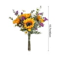 thumbnail image 3 of Shipiny 15.75in Artificial Sunflower Bouquet with Daisies Eucalyptus, Fake Flower Arrangement for Living Room Wedding Decor, As Shown, 3 of 6