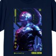 thumbnail image 2 of Blue Beetle Superhero Pose Crew Neck Short Sleeve Navy Men's T-shirt-XL, 2 of 7