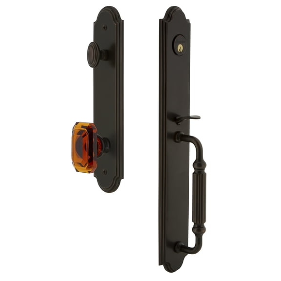 Grandeur Arcfgrbca_Eset_238 Arc Solid Brass Rose Keyed Entry Single Cylinder Full Plate