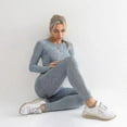 thumbnail image 4 of Los pantalones de la yoga empujan hacia arriba las polainas de la yoga de la aptitud del deporte del gimnasio de las mujeres, 4 of 5