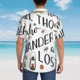 thumbnail image 4 of Yiaed Not All Those Who Wander Are Lost 3 Print Hawaiian Shirt for Men Short Sleeve Button Down Shirts Beach Shirts for Men,Small, 4 of 7