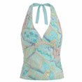 thumbnail image 2 of Women’s Sequin Beaded Halter Top, V-Neck Sleeveless Embroidered Tank Top, 2 of 8
