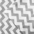 thumbnail image 4 of bed bath n more 6 Piece Chevron Stripe Print Bedroom Bed Sheet Set- Grey King, 4 of 5