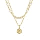 thumbnail image 1 of Collar para mujer, joyería para mujer, collar de cadena chapado en oro para mujer, colgante de letra hexagonal, collar de capas, anillo de mujer, 1 of 3