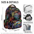 thumbnail image 5 of Chririnla Colorful Monster Truck Pattern School Bag with Adjustable Strap Breathable Kids Backpack, Large Capacity 17 Inch School Bookbag for Elementary School Daily Use Middle School, 5 of 9
