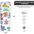 thumbnail image 5 of 20 Oz Inspirational Gift ,Teacher Daily Affirmations Gift,Teacher Positive Quotes Coffee Mug Gifts,Thanksgiving Present from Student,Insulated Skinny Tumbler with Lid,(ZSB20-MANYIN-253-113098), 5 of 6