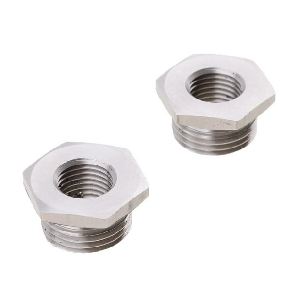 Adaptadores de enchufe de tapón de puerto de sensor ducción de acero inoxidable de 18 mm a 12 mm para Macarena Tapón del tapón del sensor de oxígeno