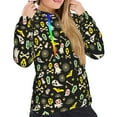thumbnail image 4 of KLL cartoon Skull spider web for Womens Pullover Hoodie with Pocket Hooded Long Sleeve Shirts Sweatshirt for Women-Large, 4 of 7