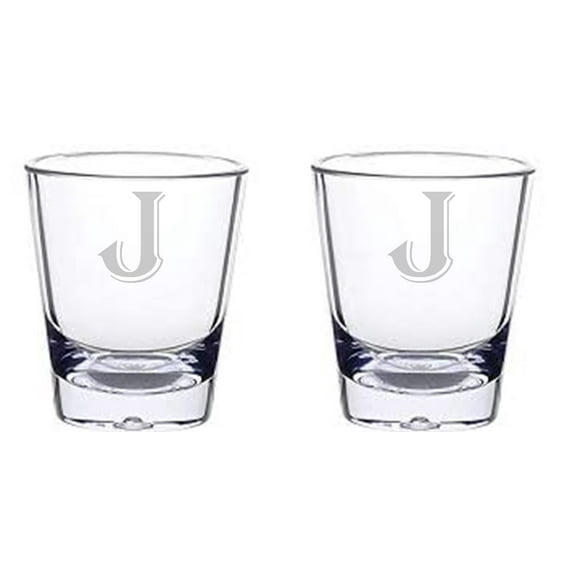 16OZ MONOGRAM BEER GLASS J