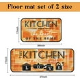 thumbnail image 2 of Orange Abstract Kitchen Mats for Floor, Modern Kitchen Rugs Set of 2 Carpet Area Rug, Vintage Farmhouse Modern Orange Kitchen Decor and Accessories Stuff, 17x30 and 17x47 Inch, 2 of 6