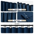 thumbnail image 2 of Cortinas Opacas Joydeco Aislantes Térmicas Azul Marino de 274 cm, 2 of 9