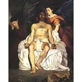 thumbnail image 2 of Manet, Edouard 20x24 Gold Ornate Wood Framed with Double Matting Museum Art Print Titled - The Dead Museumist with Angels, 2 of 4