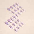 thumbnail image 4 of French Tip Press on Nails Hot Pink glue on nails Medium Length Almond Nails Press on False Nails with Glue Fake Nails with Designs Glitter for Nails Full Cover Glossy Acrylic Stick on Nails for Women, 4 of 7