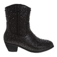 thumbnail image 2 of Badgley Mischka Girls Glittery Low Heel Dress Boots. (Little Kids Big Kids), Black, Size: 2, 2 of 6
