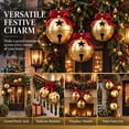 thumbnail image 7 of Luckky Oversized Gold Metal Christmas Jingle Bells, 14 x 10 Inch Giant Sleigh Bell Ornaments with Red Bow, Large Decorative Bells for Porch, Yard, Mantel, Indoor Outdoor Holiday Decor, Set Of 3, 7 of 7