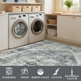 thumbnail image 6 of Washable Vintage Area Rugs Stain&Non-Slip Low Pile Soft Rug for Living Room Bedroom,Farmhouse Oriental Indoor Floor Rug for Home Office, 6 of 8