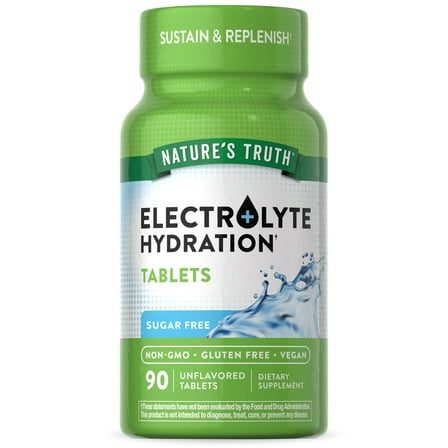 Electrolyte Tablets | No Sugar | 90 Count | Hydration Supplement | With Minerals | by Nature's Truth