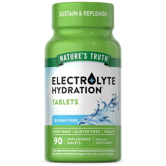 Electrolyte Tablets | No Sugar | 90 Count | Hydration Supplement | With Minerals | by Nature's Truth