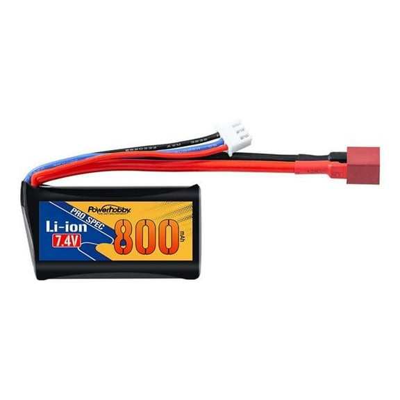 PowerHobby PH2S800MAH14500 Li-Ion 7.4v 800mah Battery with Deans Plug : Blackzon