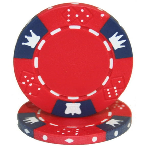 Brybelly CPCD-25 Crown & Dice 3 Tone 14 gram (25 Pack)-Red