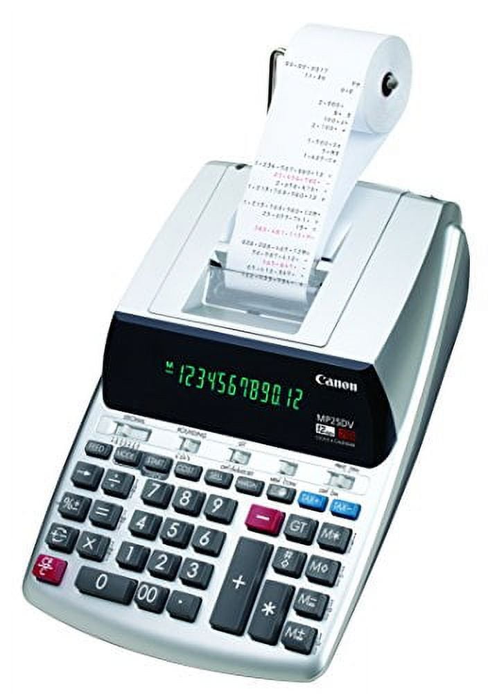 Canon Office Products 2202C001 Canon MP25DV-3 Desktop Printing Calculator with Currency Conversion, Clock & Calendar