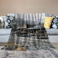 thumbnail image 2 of Orinice Old Western Town Wooden Buildings Wagons Theme Warm Lightweight Soft Fleece Blanket All Seasons - Multiple Sizes Available 60x80in, 2 of 6