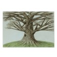 thumbnail image 1 of Tree of Life Cutting Board, Hand Drawn Pastoral Single Old Tree with Growing Branches on the Grass Print, Decorative Tempered Glass Cutting and Serving Board, Small Size, Green Brown, by Ambesonne, 1 of 1