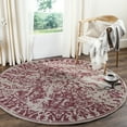 thumbnail image 2 of SAFAVIEH Restoration Vintage Kennard Border Wool Area Rug, Silver/Purple, 6' x 6' Round, 2 of 10