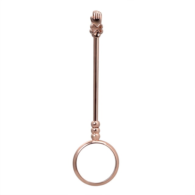 Inteprter Titulares de cigarrillos Personalidad Decoraciones para fumar Anillos para los dedos Coleccionables para fumar Soporte de mano de metal Fumador encendedores Oro rosa Nº 16 (S) Inteprter HA061670-05