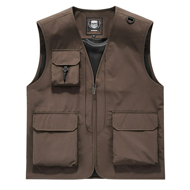 TINZ Men's Photography Outdoor Pocket Quick Drying Casual Jacket Cold Weather Coat for Men Polyester Mens Jacket