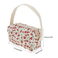 thumbnail image 2 of Unique Bargains 1 Pc Gardenia Style Drawstring Makeup Bag for Vacation Red Polyester, 2 of 6