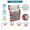 thumbnail image 6 of Colorful Letters Table Runner 90 Inches Long Farmhouse Dress Scarves, Boho Summer Swimming Circles Red Plaid Dining Tablerunner for Coffee Table/Kitchen Island/Party Décor, 13" x 90", 6 of 8